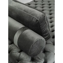 Lit D Appoint Bottone Velours Gris