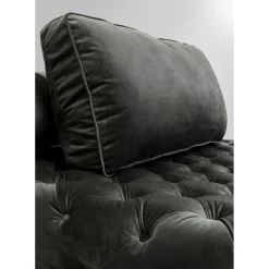 Lit D Appoint Bottone Velours Gris
