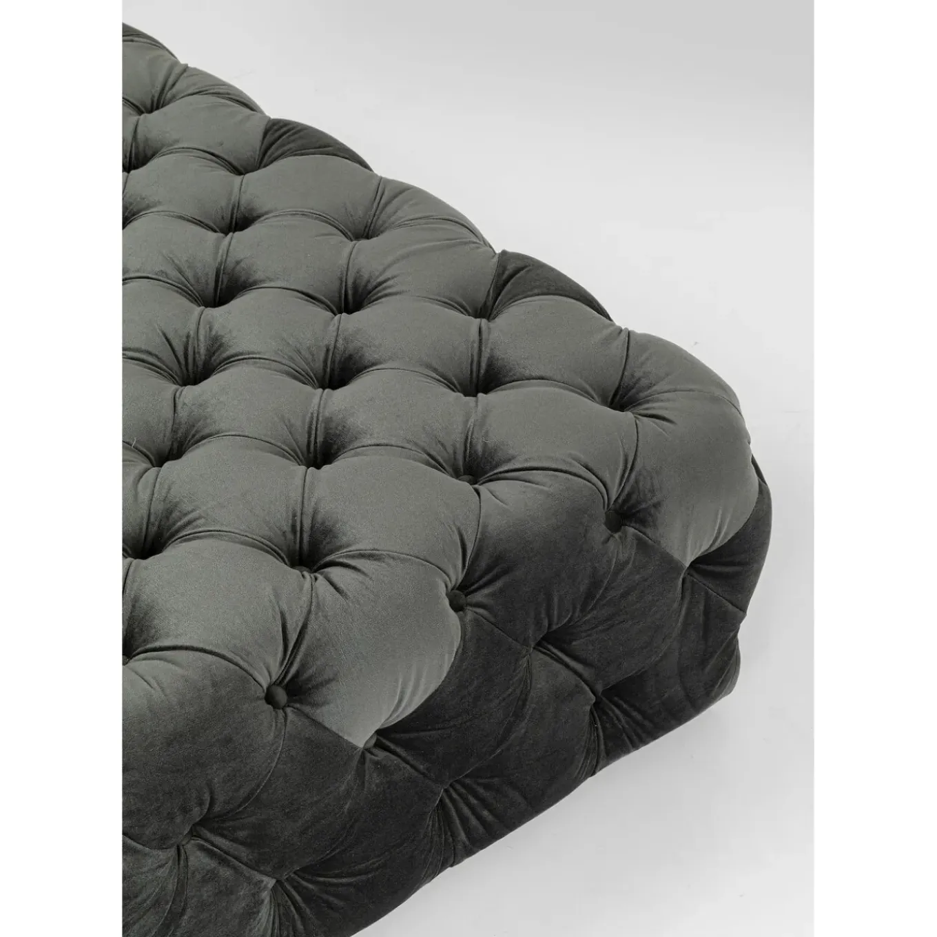 Lit D Appoint Bottone Velours Gris
