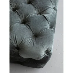 Lit D Appoint Bottone Velours Gris
