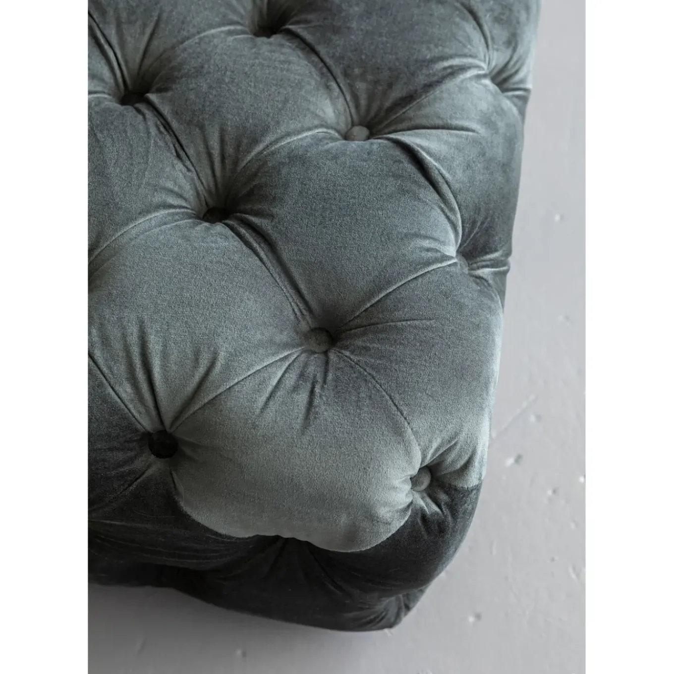Lit D Appoint Bottone Velours Gris
