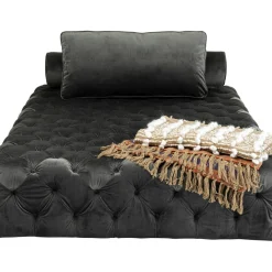 Lit D Appoint Bottone Velours Gris