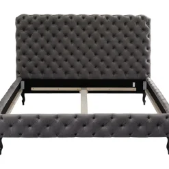 Lit Desire Haut Gris Argente 180X200Cm