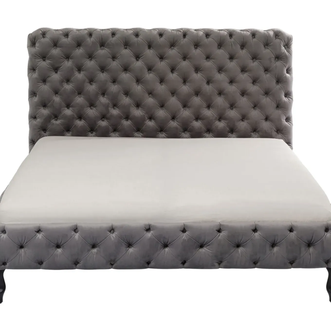Lit Desire Haut Gris Argente 160X200Cm