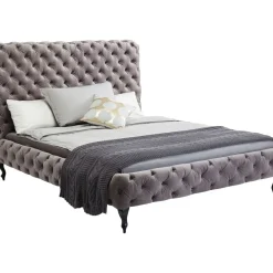 Lit Desire Haut Gris Argente 160X200Cm