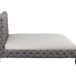 Lit Desire Haut Gris Argente 160X200Cm