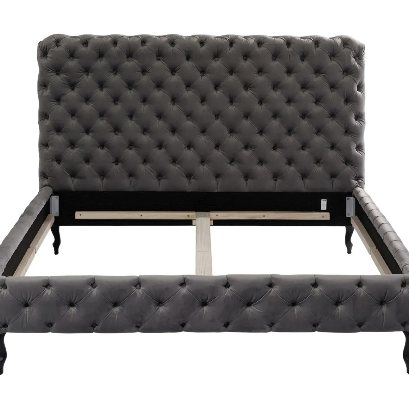 Lit Desire Haut Gris Argente 180X200Cm