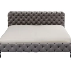 Lit Desire Velours Gris 180X200 Cm