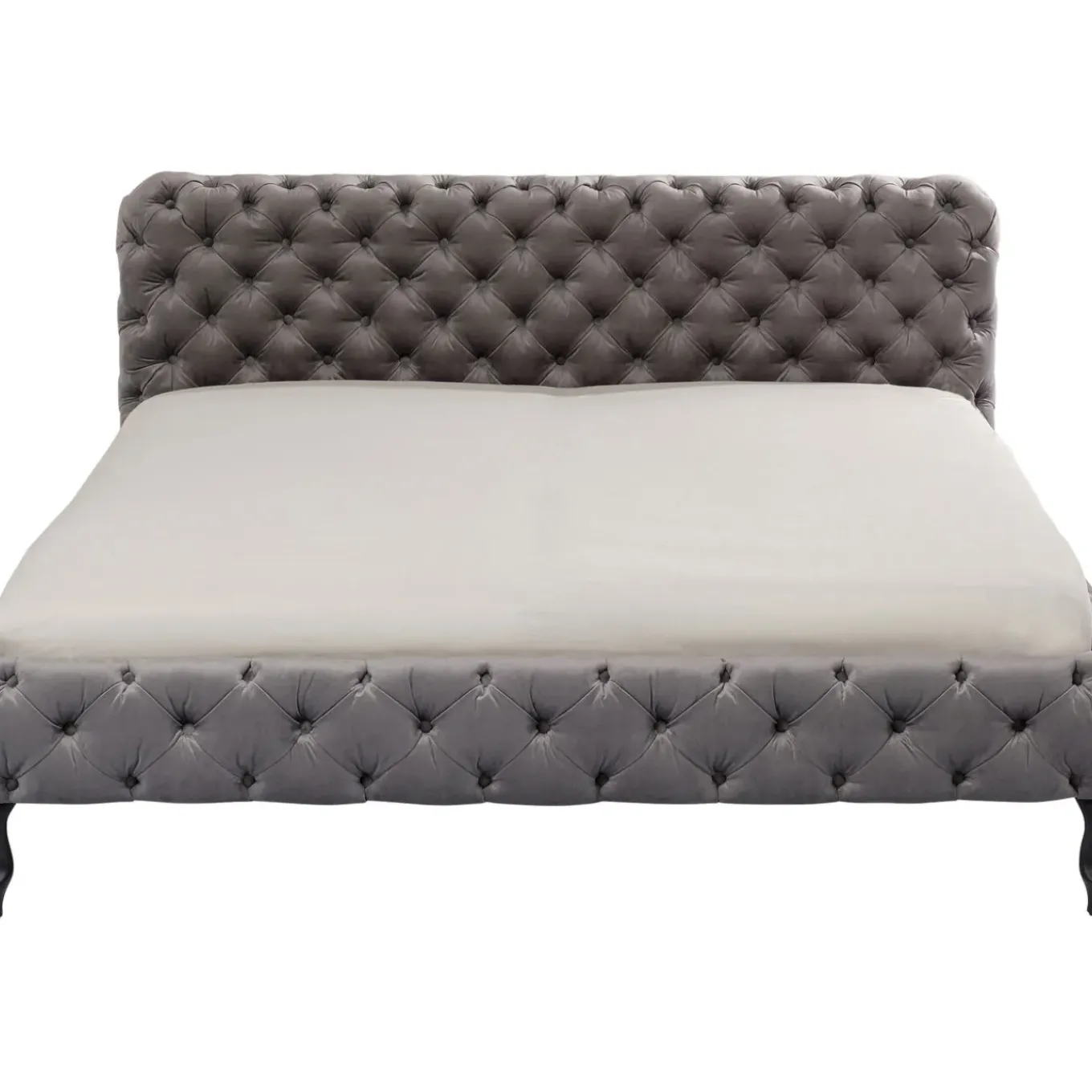 Lit Desire Velours Gris 180X200 Cm
