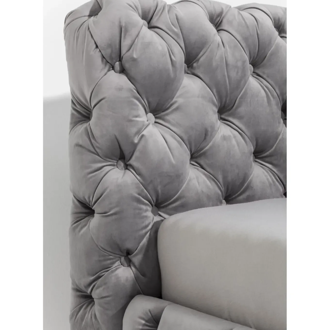 Lit Desire Velours Gris 180X200 Cm