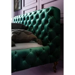 Lit Desire Velours Vert 160X200Cm