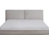 Lit East Side Velours Cotele Gris 180X200Cm