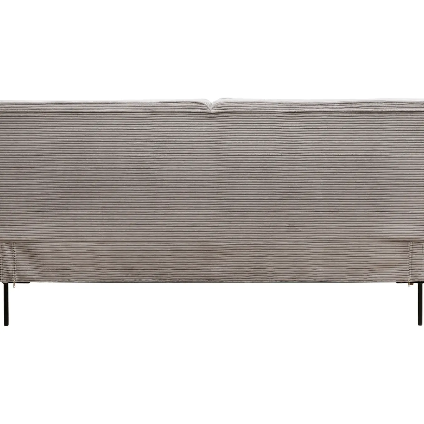 Lit East Side Velours Cotele Gris 180X200Cm