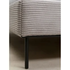 Lit East Side Velours Cotele Gris 180X200Cm