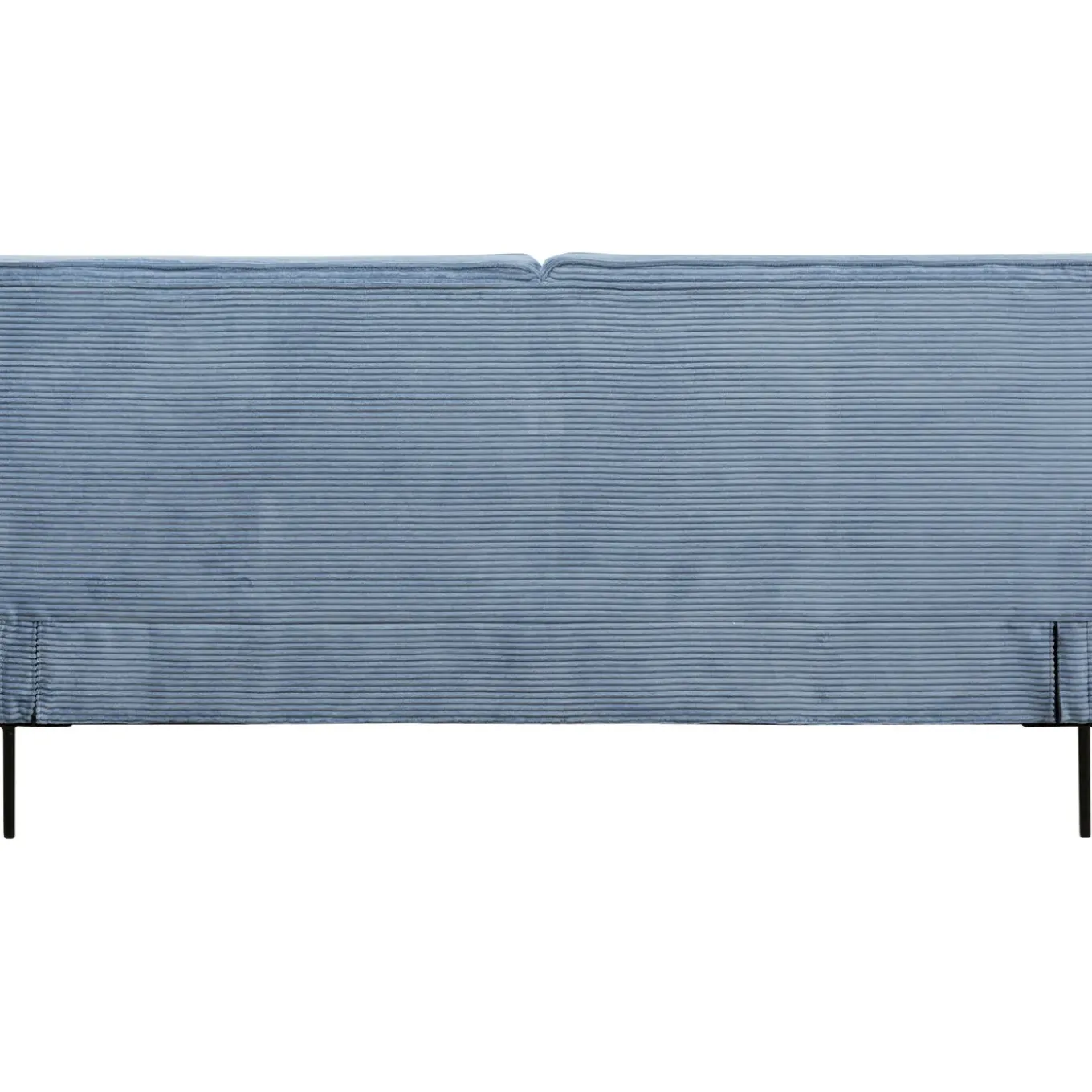 Lit East Side Velours Cotele Bleu 180X200Cm