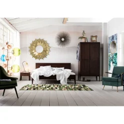 Lit En Bois Brooklyn Noyer 160X200
