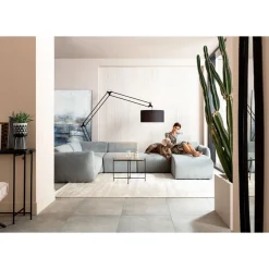 Lucca Element D Angle Gauche Gris 89Cm