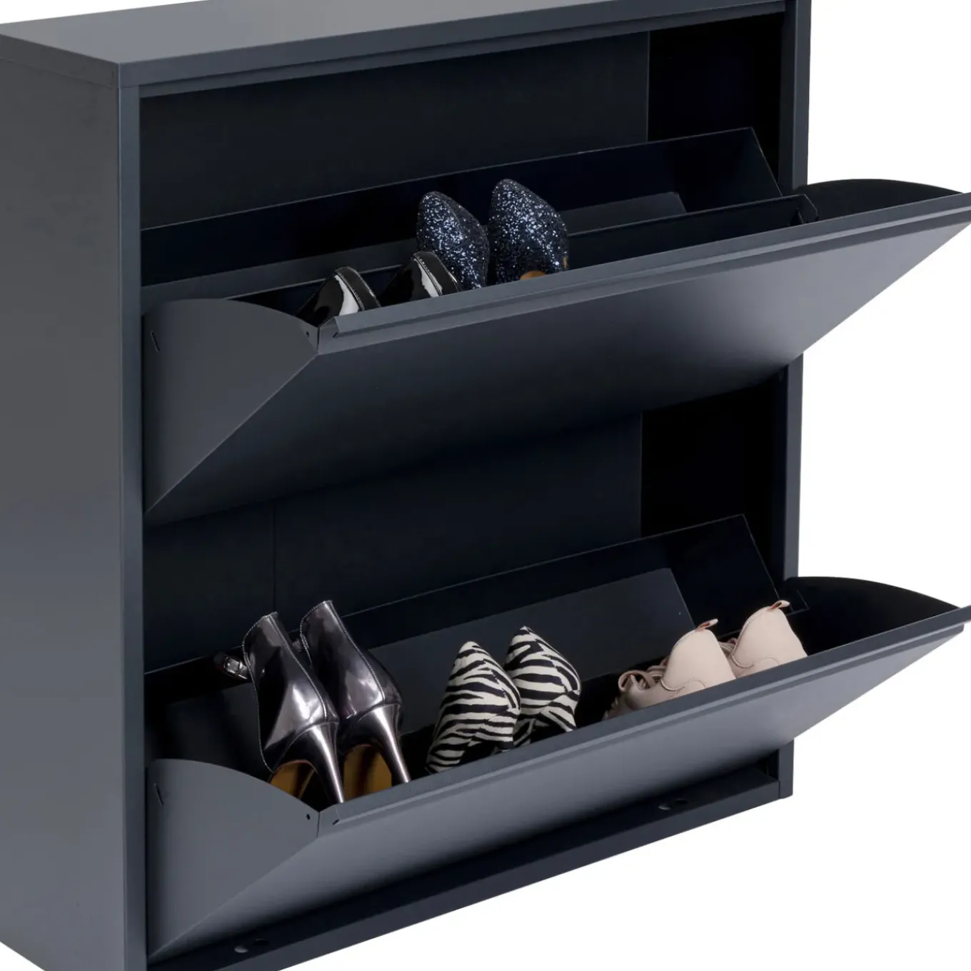 Meuble À Chaussures Caruso 2 Double Anthracite