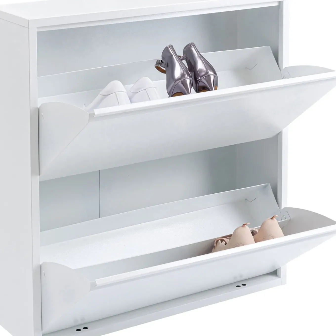Meuble À Chaussures Caruso 2 Double Blanc