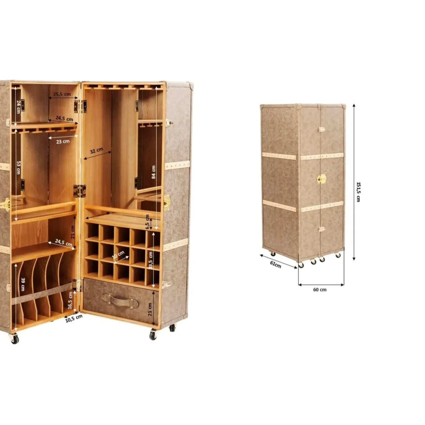Meuble Bar West Coast Mobile 60X154Cm