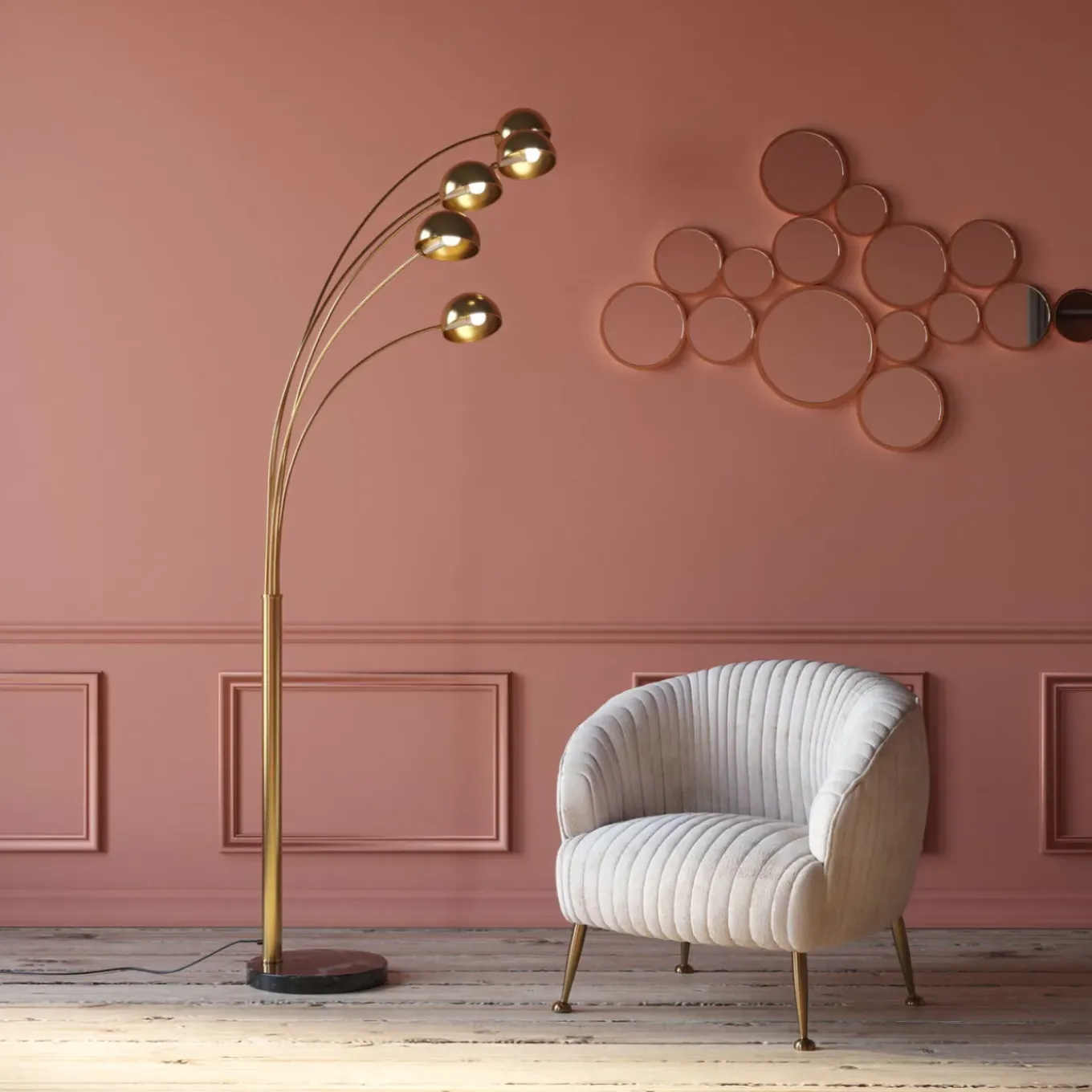 Miroir Bubbles Laiton 138X93Cm
