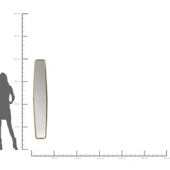 Miroir Clip Brass 32X177Cm