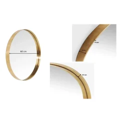 Miroir Curve Mo Laiton O60Cm