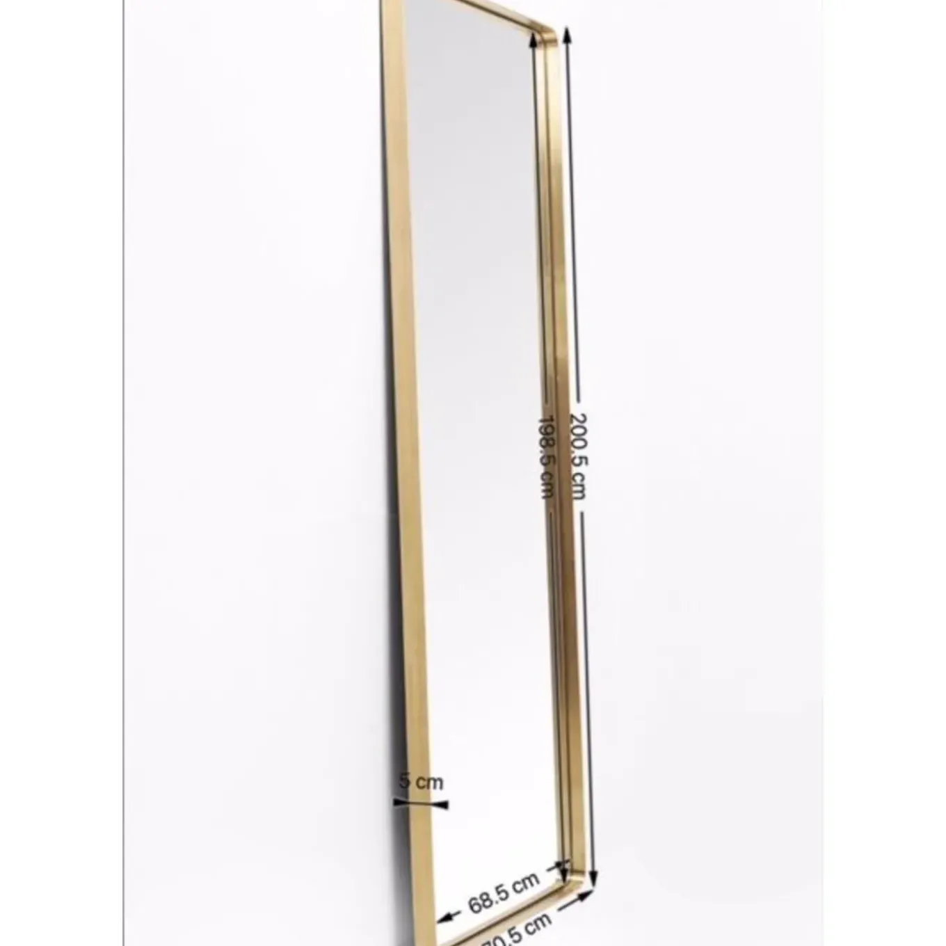 Miroir Curve Mo Laiton 70X200Cm