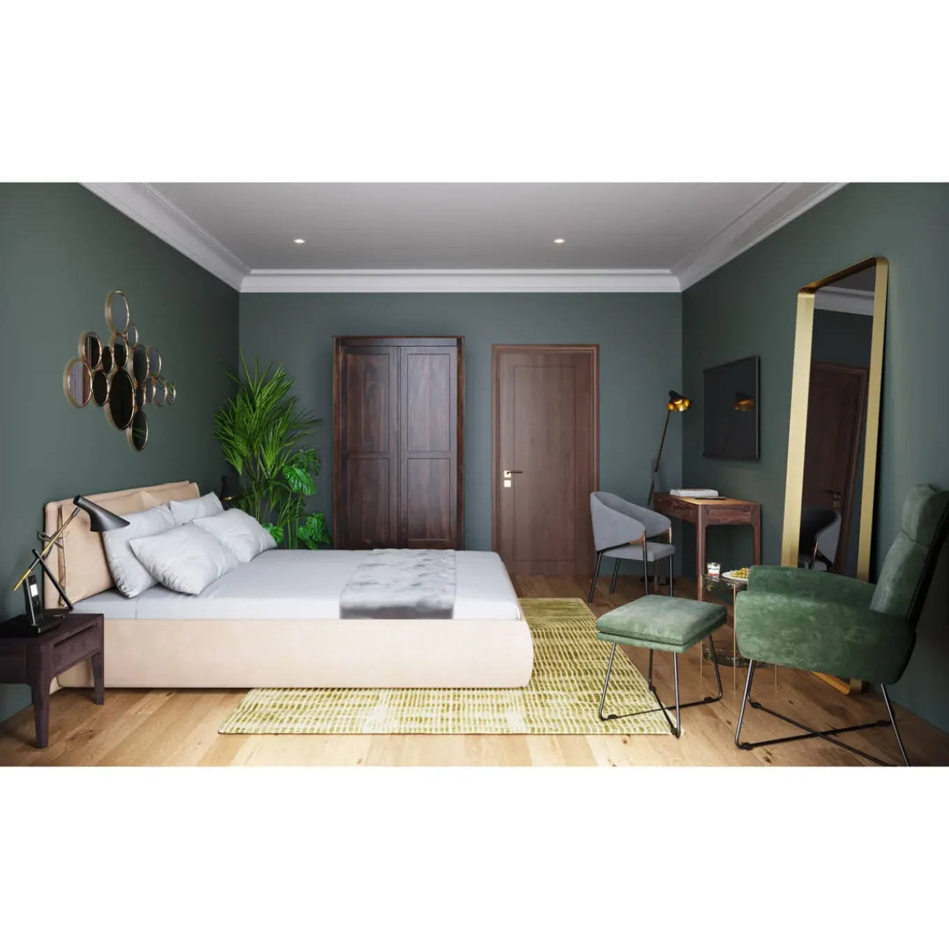 Miroir Curve Mo Laiton 70X200Cm