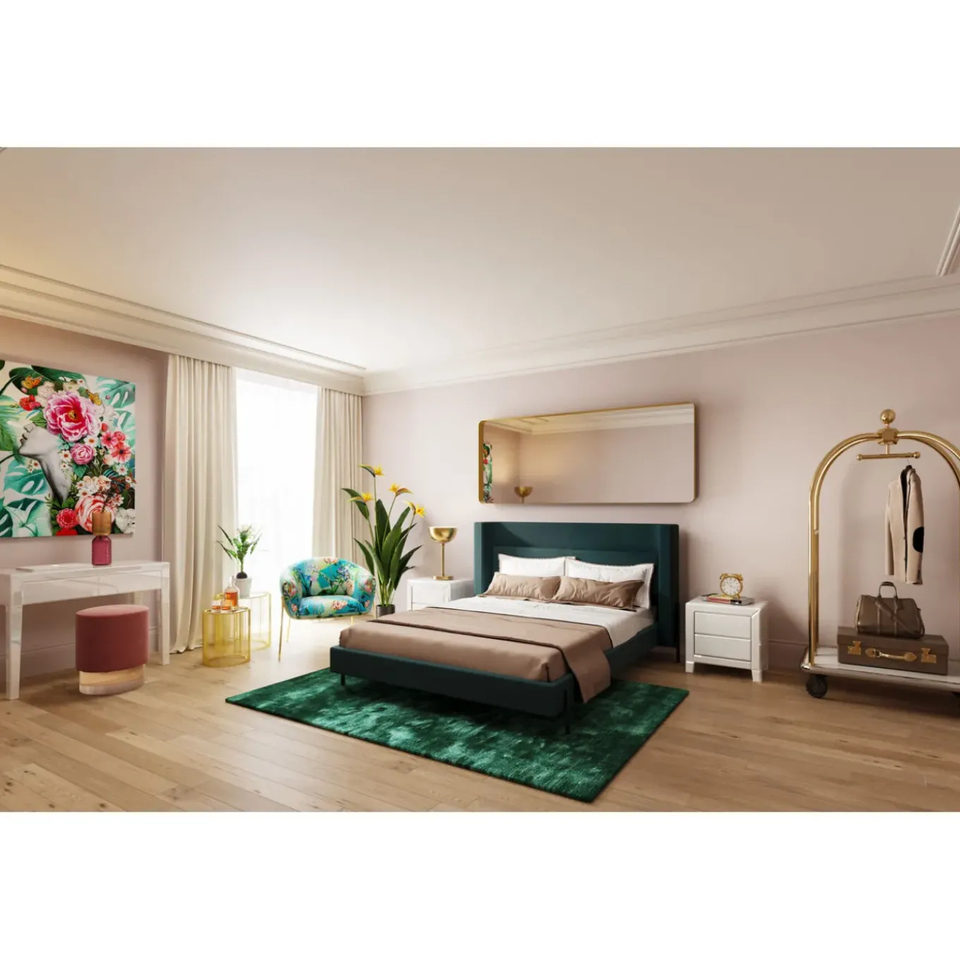 Miroir Curve Mo Laiton 70X200Cm