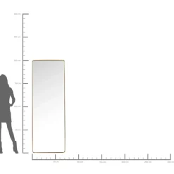 Miroir Curve Rectangulaire Laiton 70X200Cm