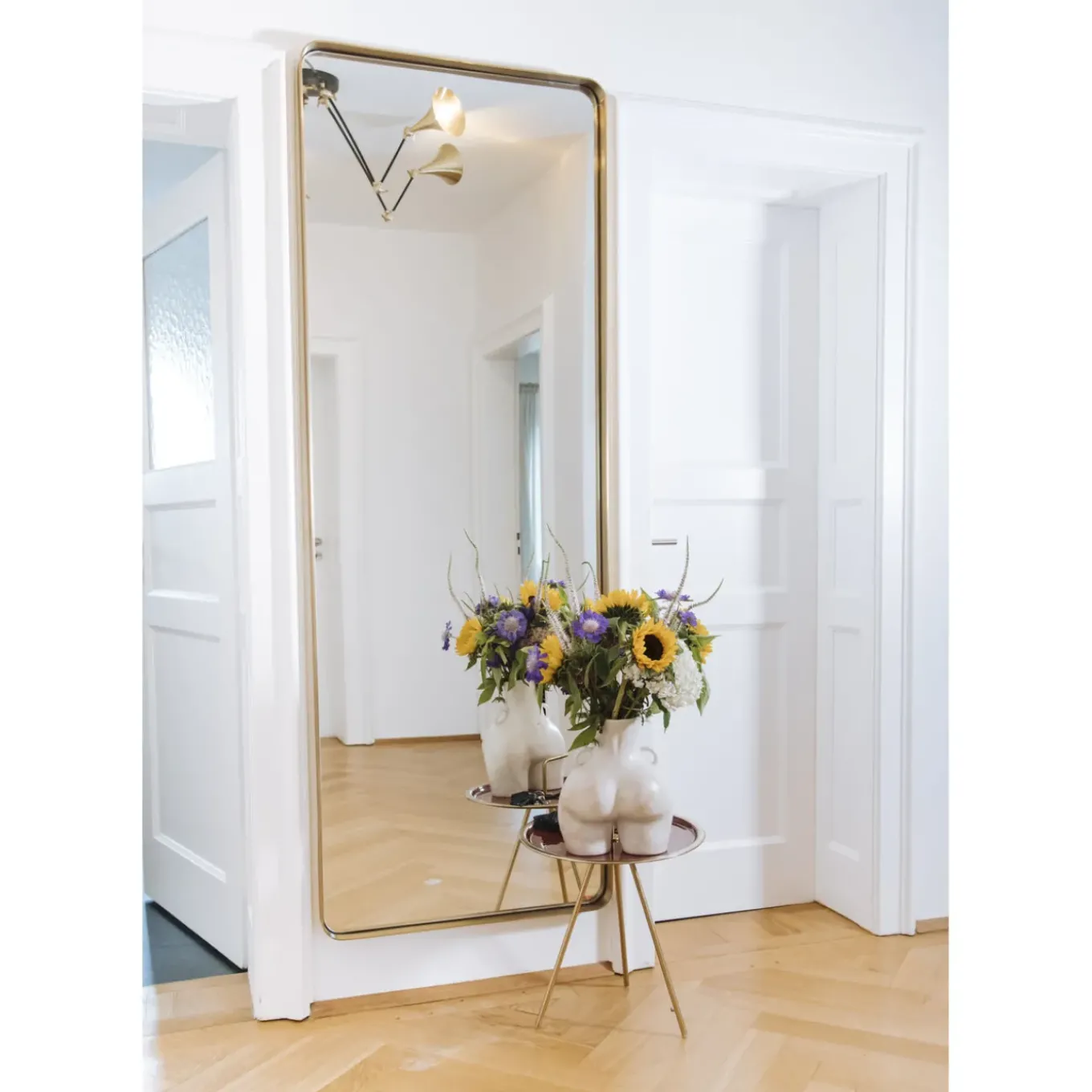 Miroir Curve Rectangulaire Laiton 70X200Cm