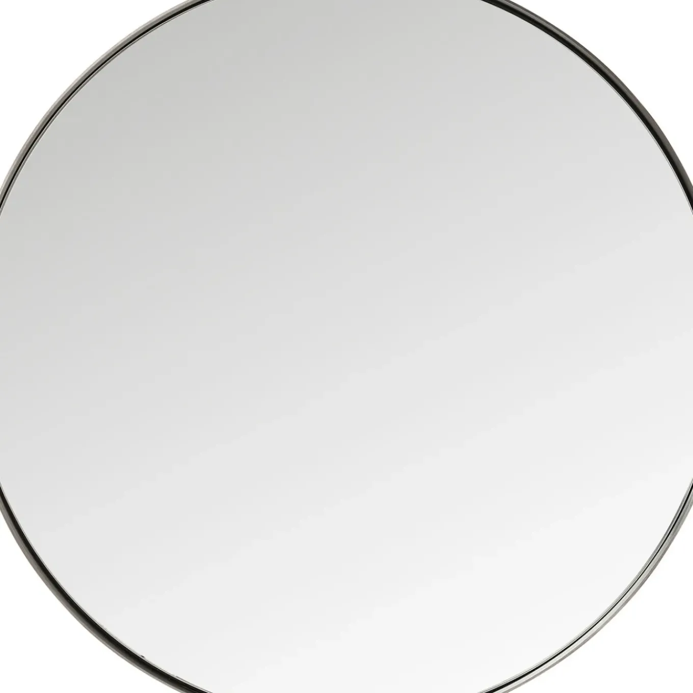 Miroir Curve Rond Acier Nature O100Cm