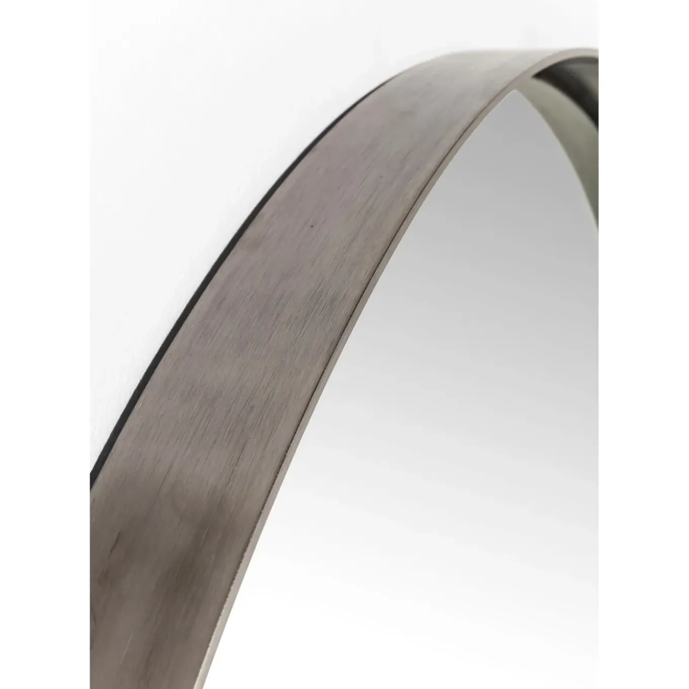 Miroir Curve Rond Acier Nature O100Cm