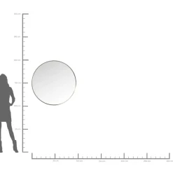 Miroir Curve Rond Inox O100Cm
