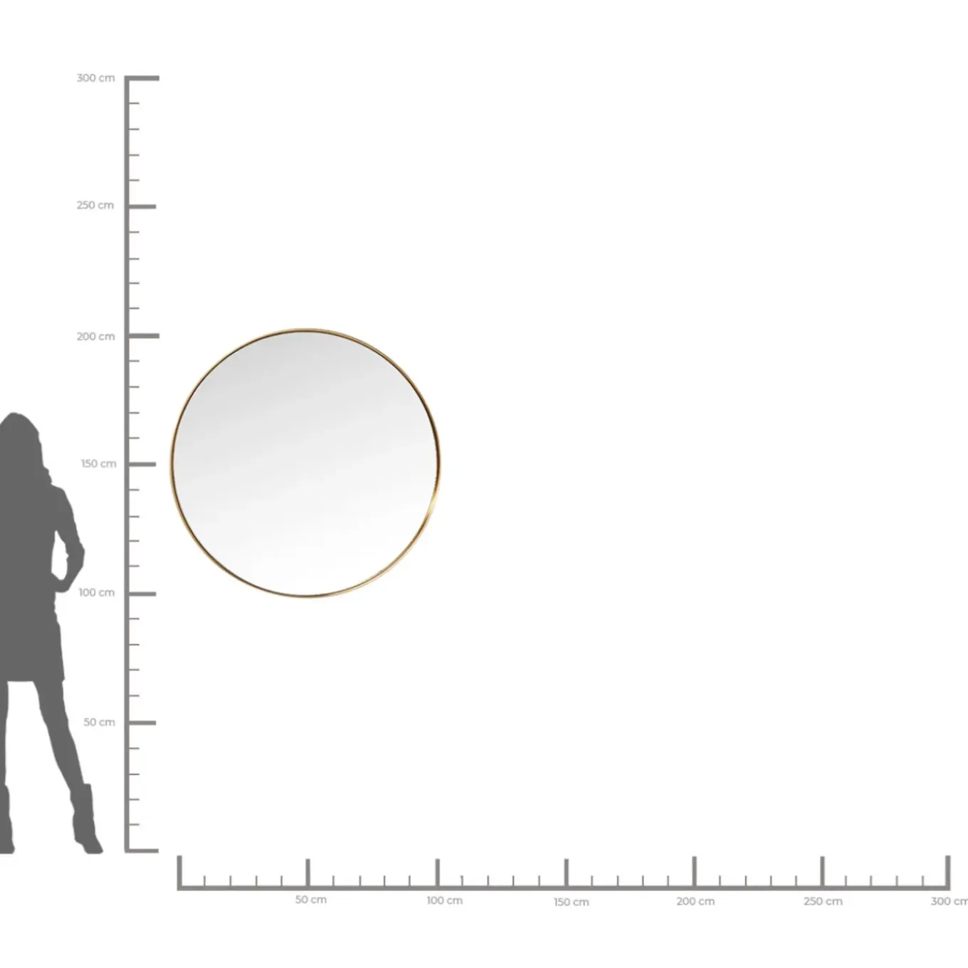 Miroir Curve Rond Laiton O100Cm