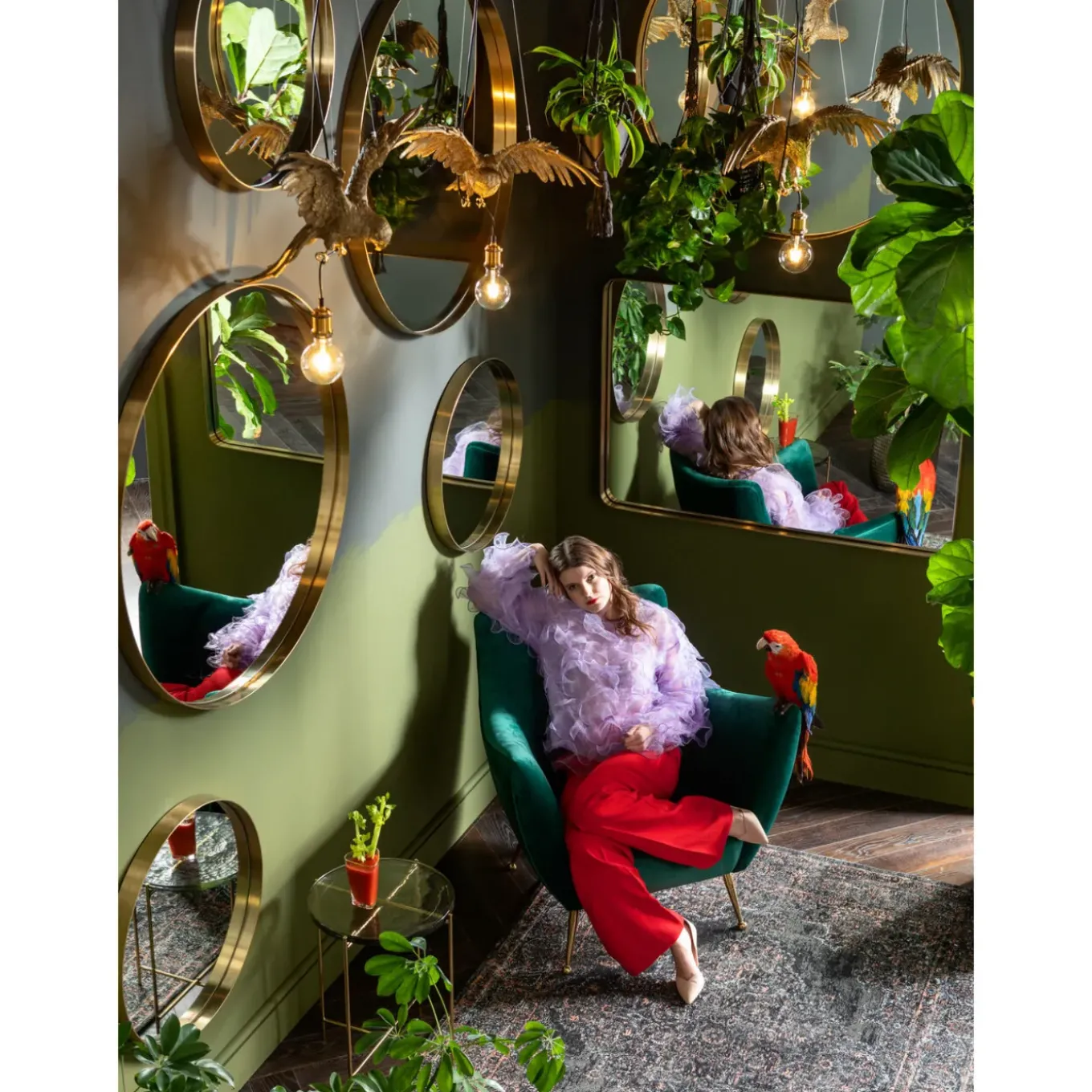 Miroir Curve Rond Laiton O100Cm