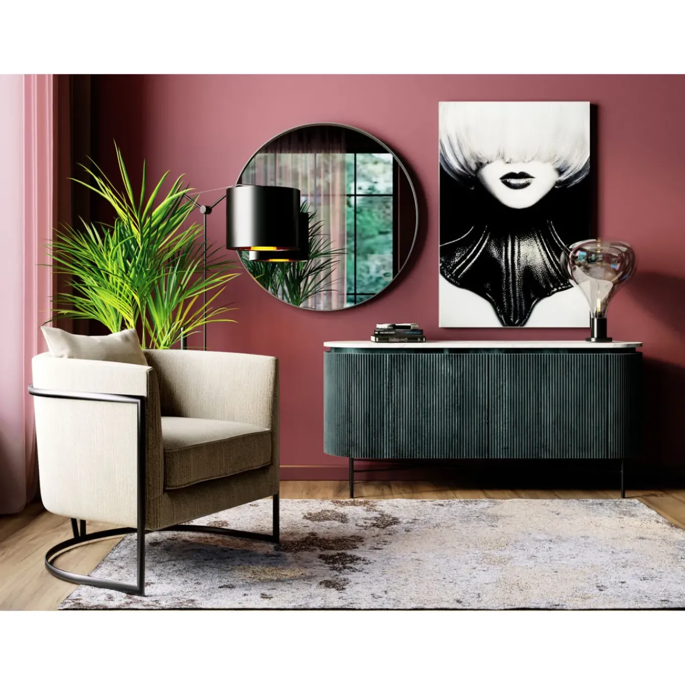 Miroir Curvy Look Chrome O100