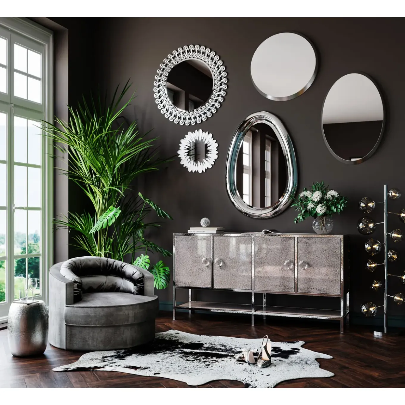 Miroir Curvy Look Chrome O60