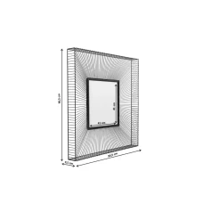 Miroir Dimension Carre Noir 91X91Cm