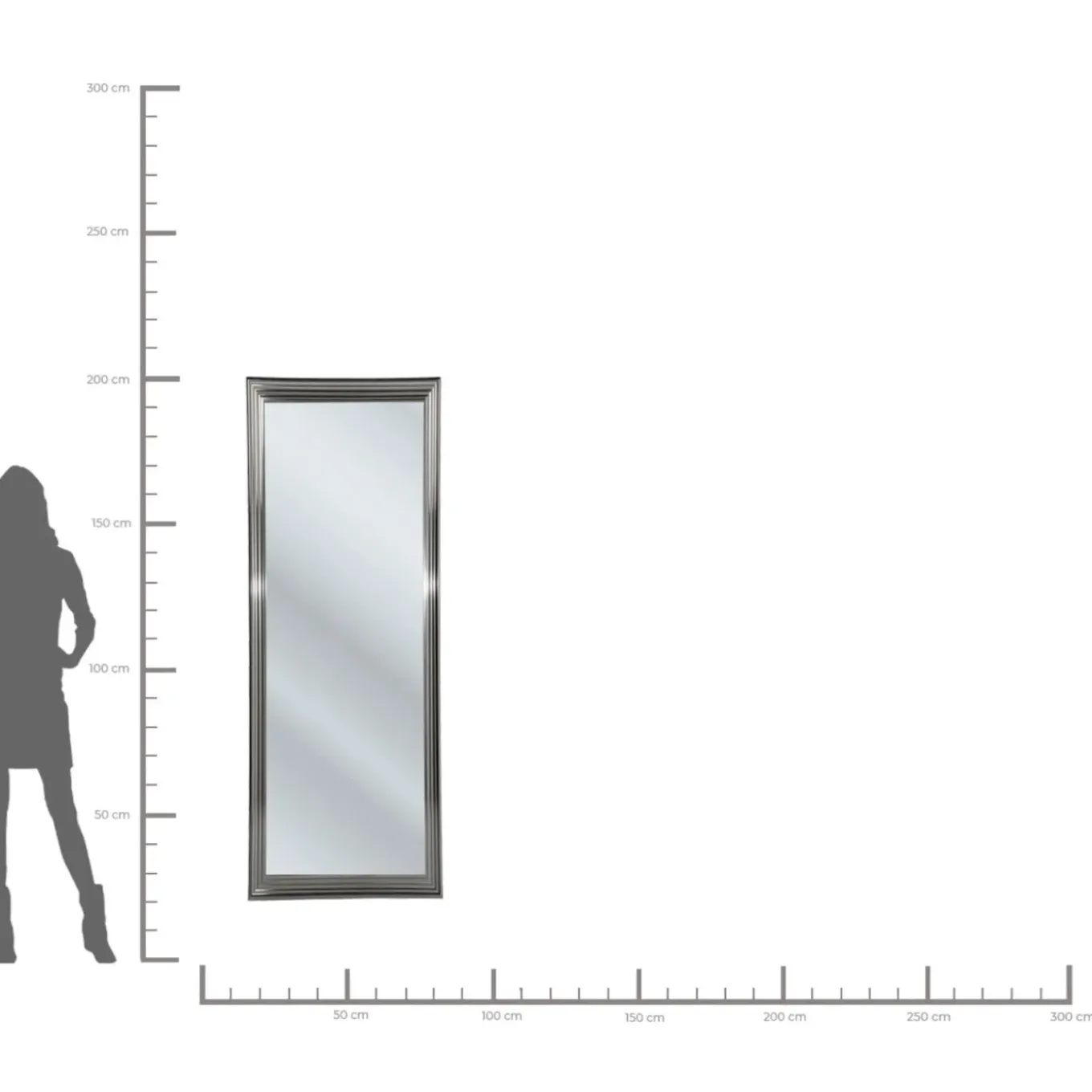 Miroir Frame Eve Argente 180X90Cm