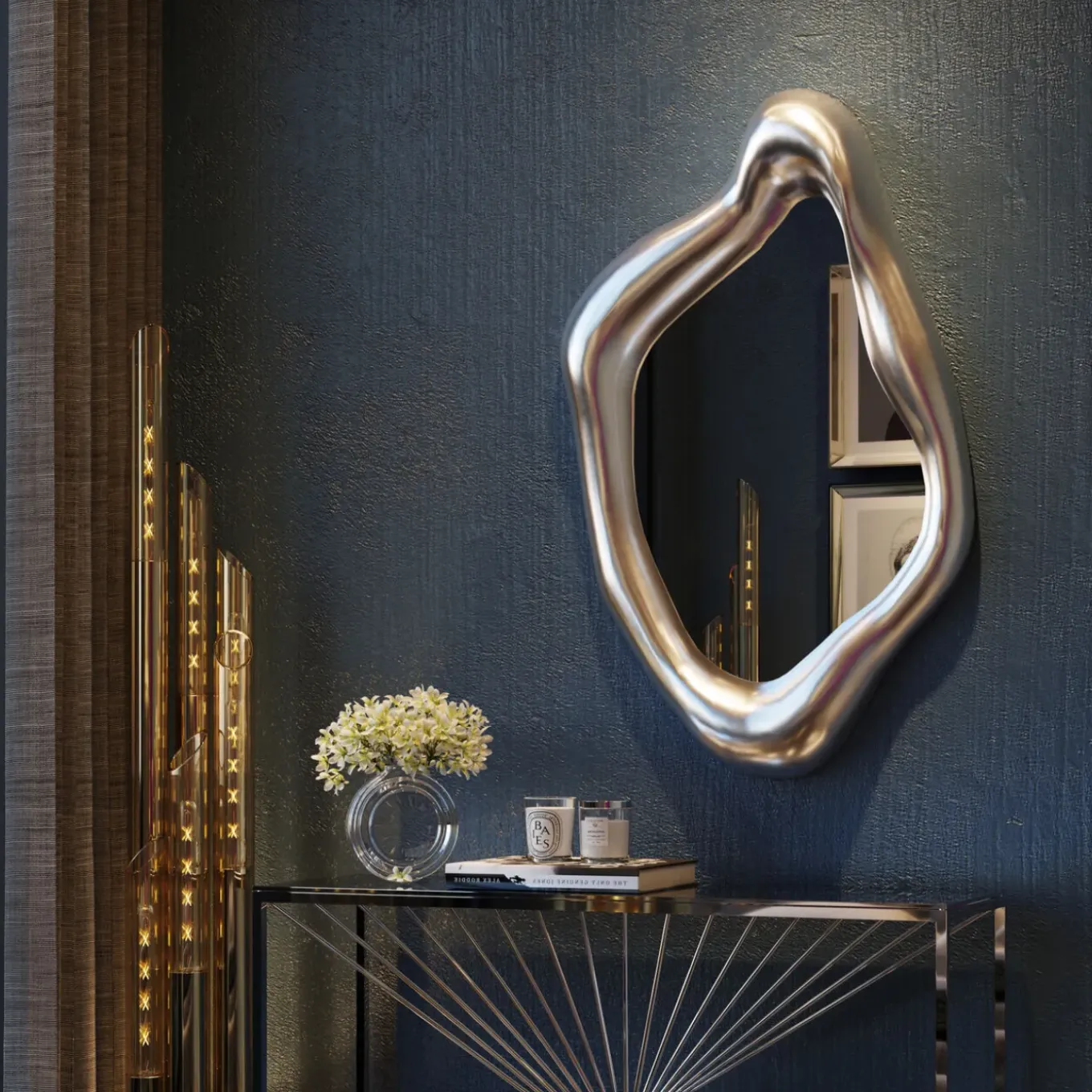 Miroir Hologram Argente 119X76Cm