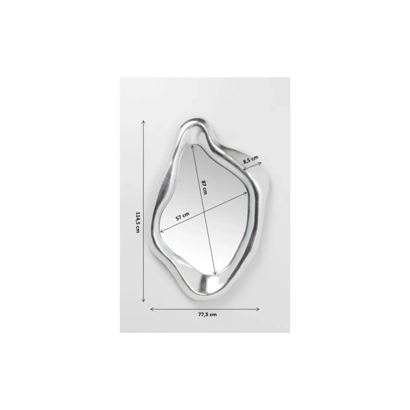 Miroir Hologram Argente 119X76Cm