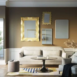 Miroir Jetset Carre Dore 94X64Cm