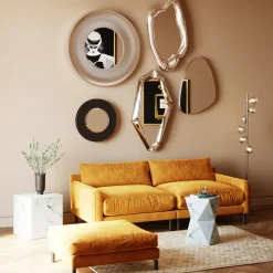 Miroir Mural Planet Argente O108Cm
