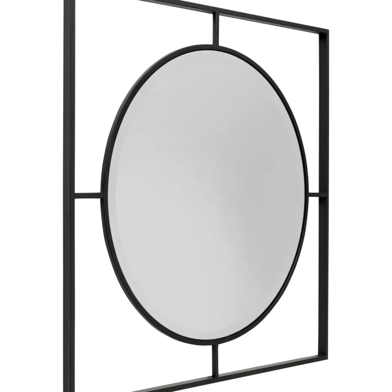 Miroir Mural Stanford Frame Noir Mat O90Cm