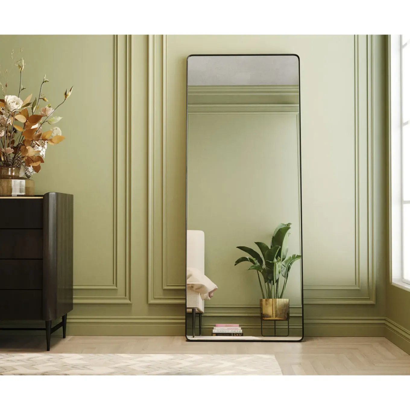 Miroir Ombra Soft Noir 200X80Cm