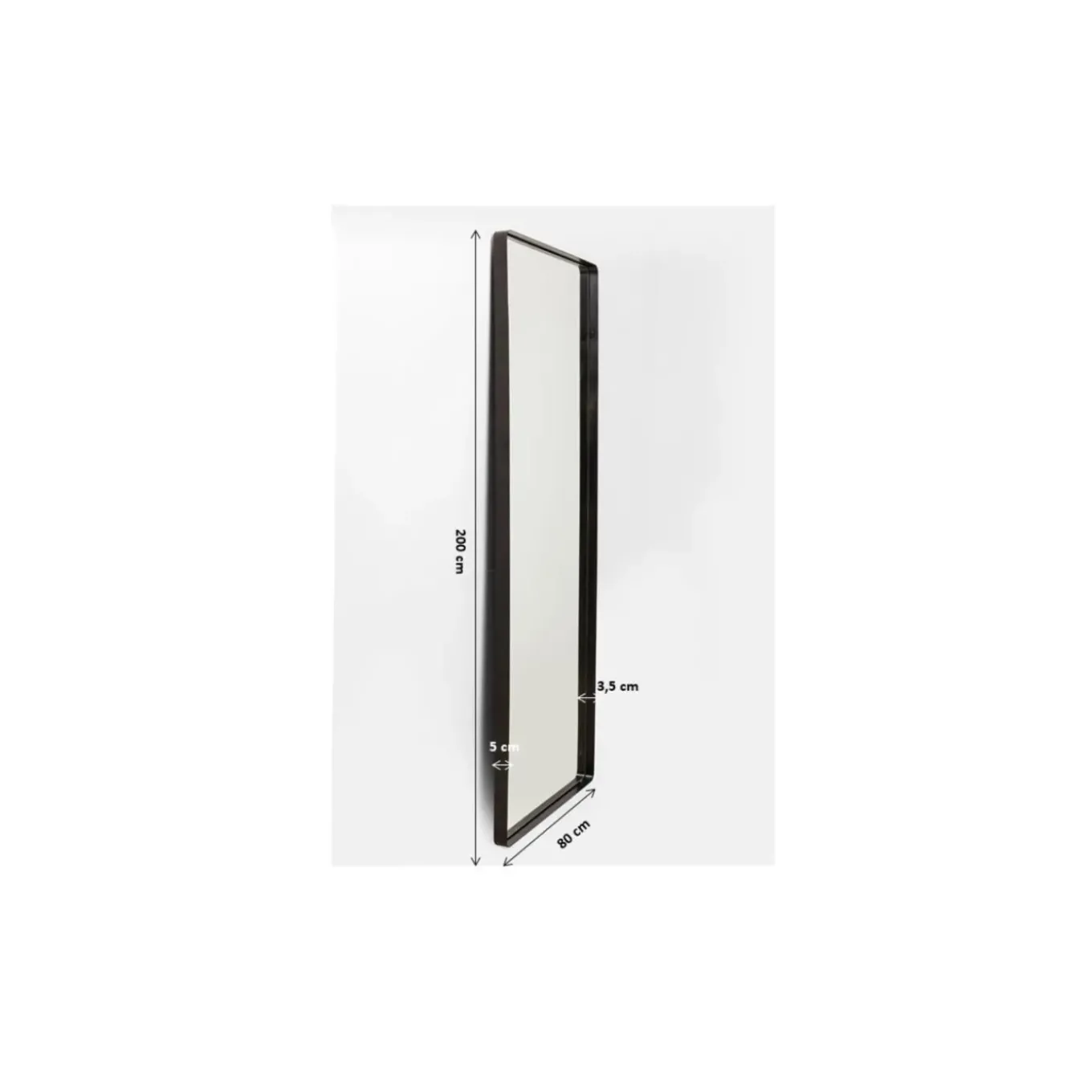 Miroir Ombra Soft Noir 200X80Cm