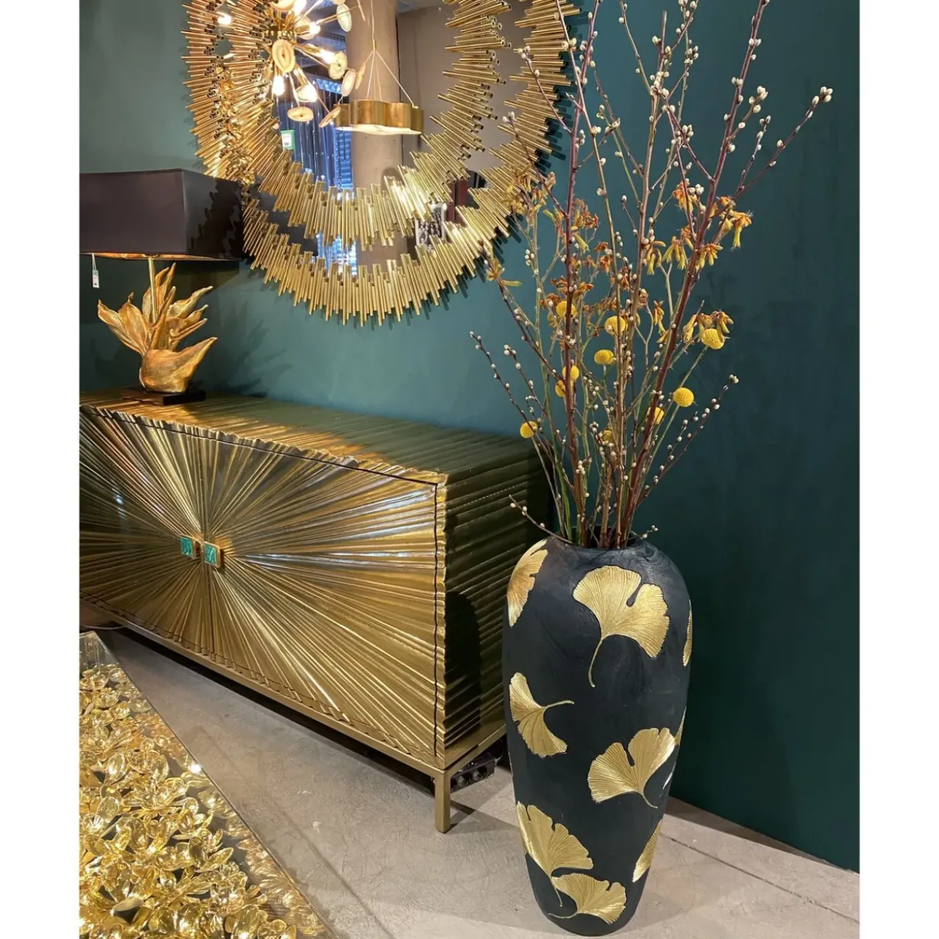 Miroir Solare Dore O132Cm
