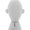 Objet Décoratif Abstract Face Argente 22Cm